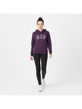 GAP Purple Logo Hoodie Sweatshirt Women’s Large Pullover